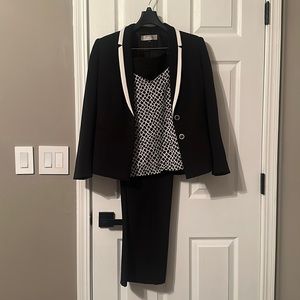 Tahari 3 piece Women’s Petite Pant Suit Black size 10P